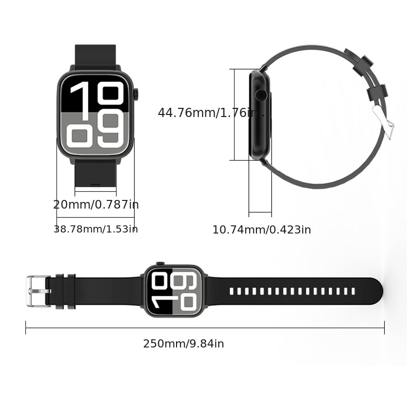 Bluetooth Calling Smartwatch with Listed HD Display, Music Control and Sleep Tracking, IP68-Labeled Blush Pink or Sterling Silver Options for iOS Android