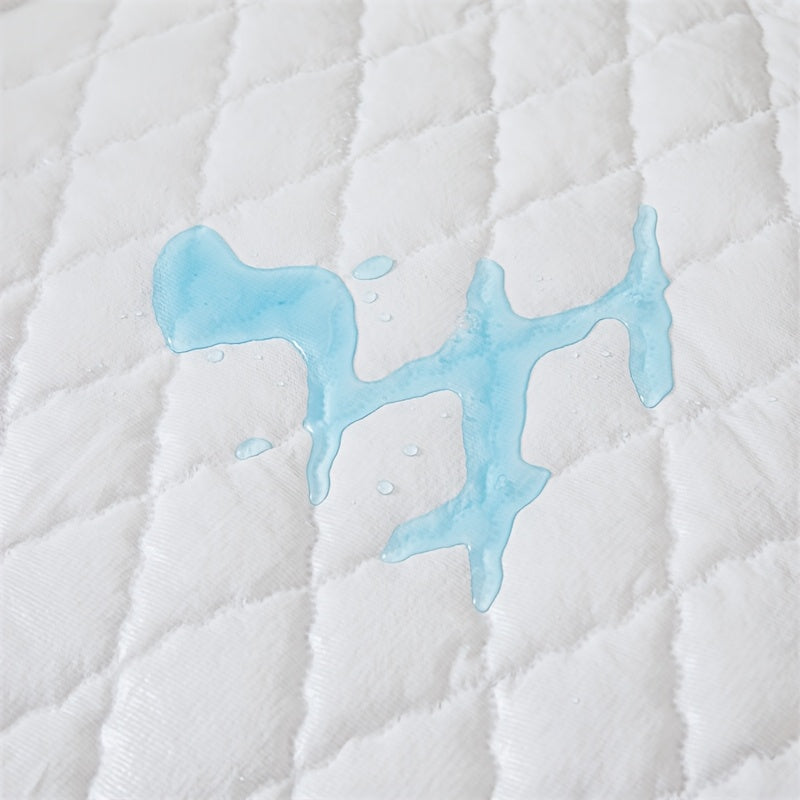 Rhomboid Pattern Mattress Protector, Single Thickened Fitted Bed Cover with Eleven Size Labels and Eight Color Options for Bedroom and Guest Room Bedding