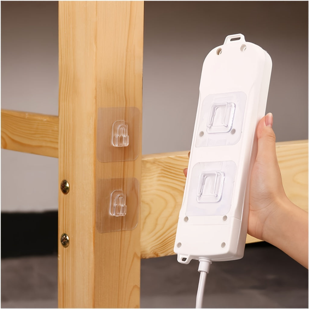 Plastic Adhesive Wall Mount Holders, 18-Piece Selection for Compatible Remote Controls, Routers and Picture Frames, Home and Office Organization Accessories