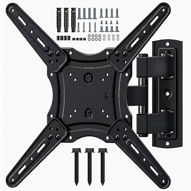Swivel TV Wall Mount in Black, Rotating Bracket for Compatible Flat Panel Televisions, Space-Saving Wall Installation for Living Rooms and Home Theater Setups