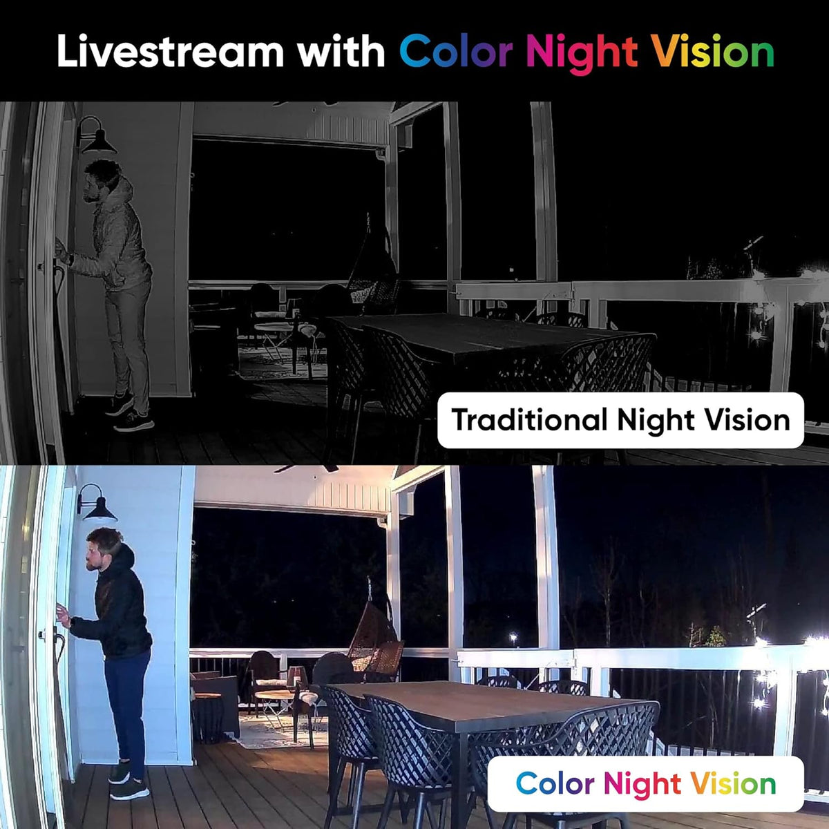 WYZE Cam OG Wired WiFi Security Camera with 1080p Video, Color Night Vision, 40lm Spotlight, Motion and Sound Alerts, Two-Way Audio in Black or White