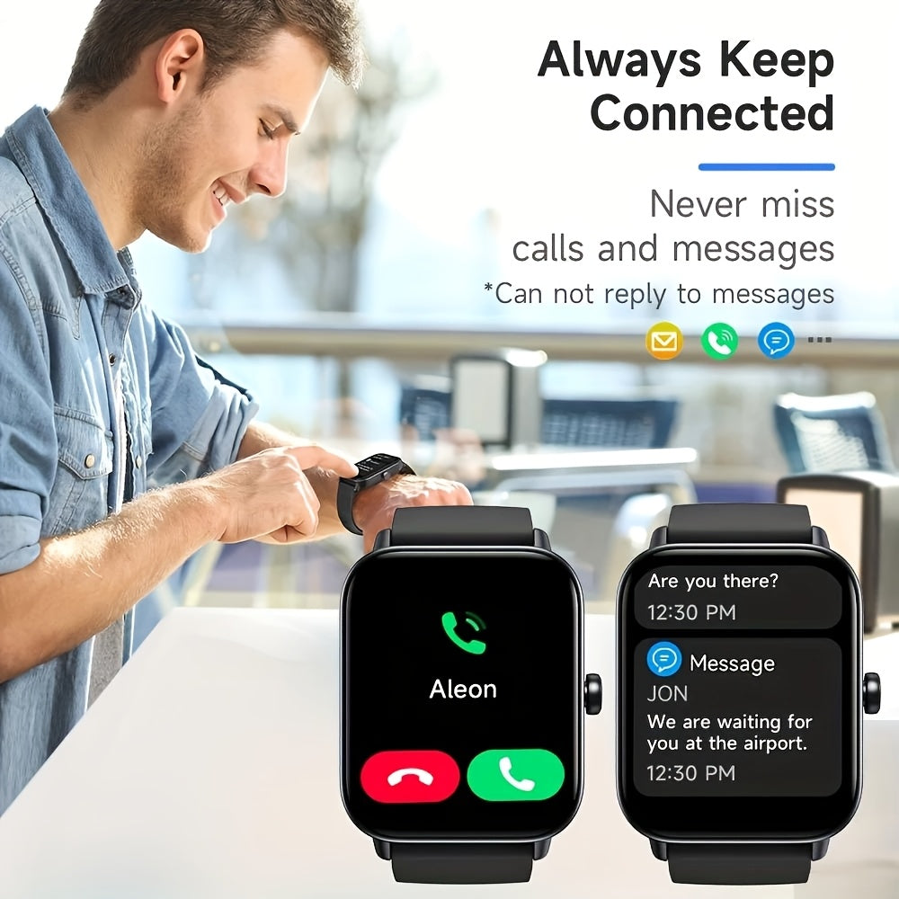 Voice Assistant Smart Watch for Men and Women, Wireless 5.4 Unisex Smartwatch with Call Answering, Voice Command Remote Control, Music Control, Fitness Tracker for iPhone Android, Couple's Set Options