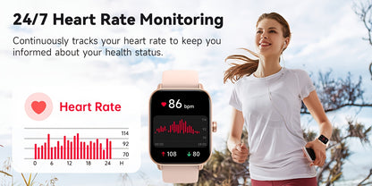 Sports Tracking Smartwatch by FAWEIO for Men and Women, 1.8-Inch Display with Call Answering and Making, 100+ Sports Modes and Pedometer for iPhone and Android