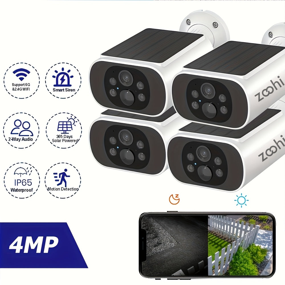 ARCCTV App Outdoor Security Camera with Rechargeable Battery, 2.4GHz WiFi, PIR Motion Alerts and Two-Way Audio, 1Pack, 2Pack, 4Pack or 6pcs Options