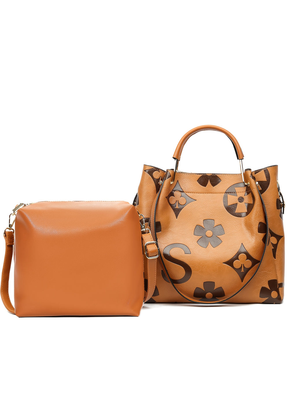 Flower Embossed Handbag, Classic Satchel Bag for Work and Everyday Outfits with Nine Color Options for Office Style and Casual Outings