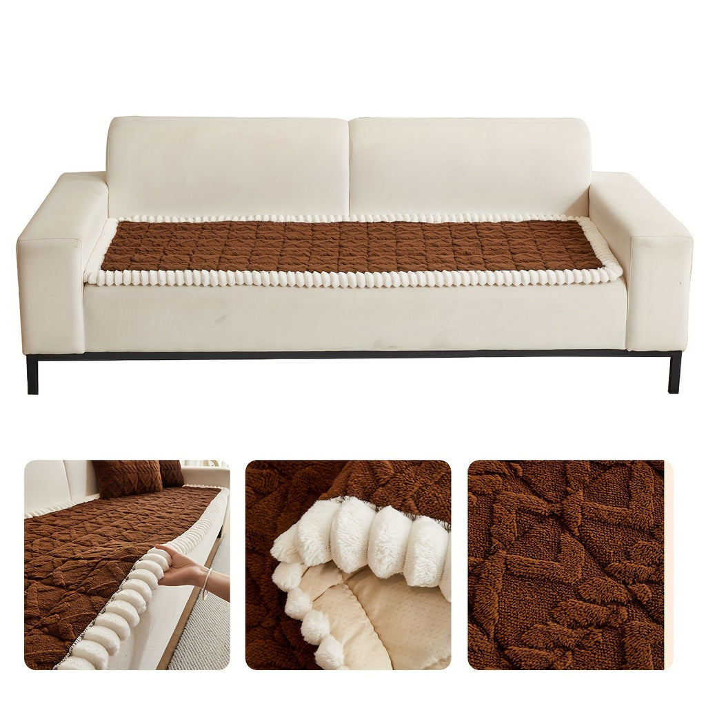 Quilted Sofa Cushion Cover, Single Polyester Seating Layer in Five Colors with Loveseat, 3-Seater, 4-Seater and Plus4 Options for Living Room Refreshes