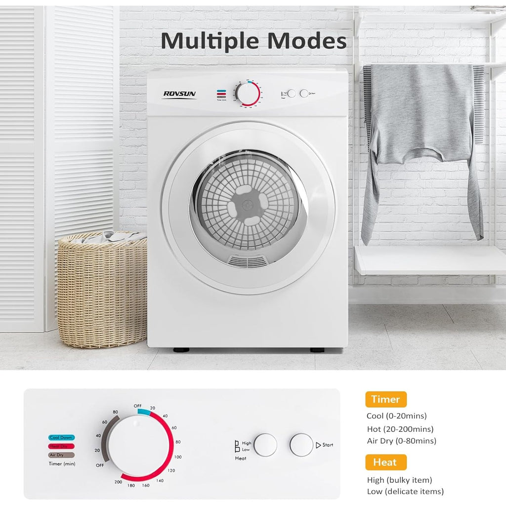 Washer and Dryer Combo, Compact Wash & Dry Laundry Set, Stainless Steel Tub, Smart Control, Low Noise, Wall-Mountable, for Apartment, Dorm, RV & Small Space