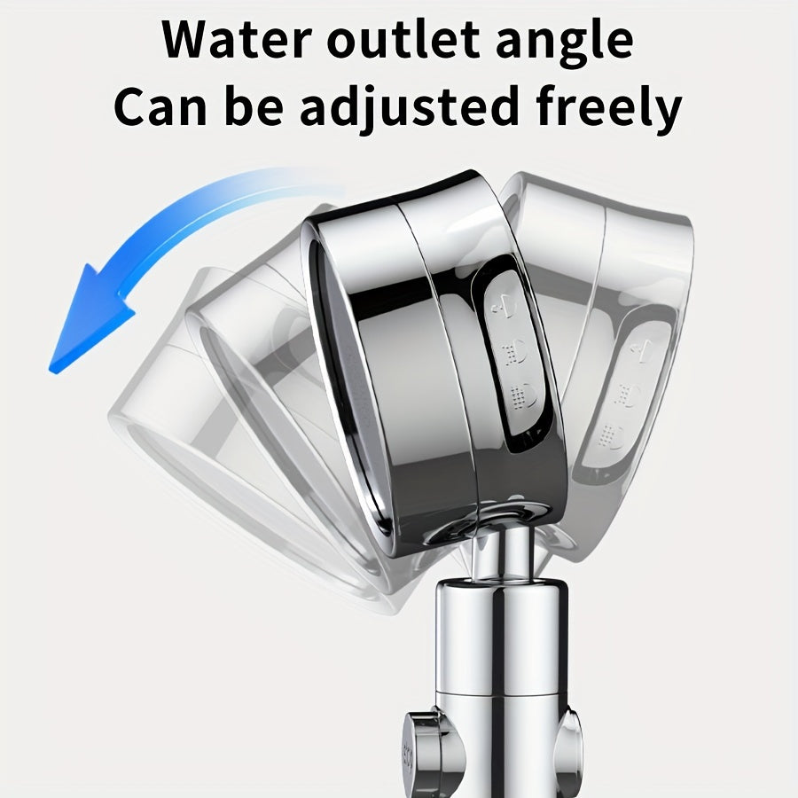 Adjustable Shower Head with Three Spray Settings and Angle Adjustment, H37 Bathroom Showerhead in Four Colors, One Piece Without Hose or Holder