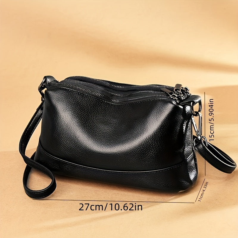 Womens Messenger and Backpack Style Bag with Zip Closure, Golden Accent and Shoulder Strap References, Black or Red with Listed 10.63-Inch Size for Everyday Outings