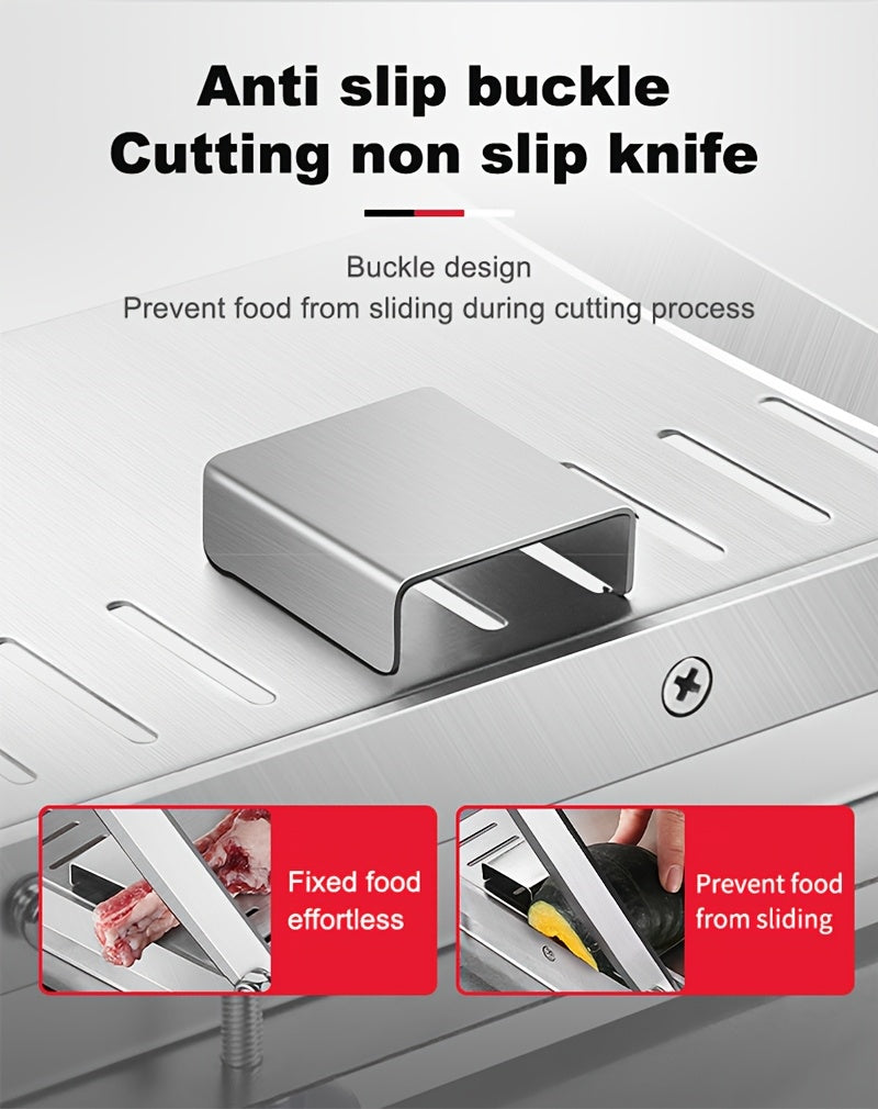 Manual Meat Slicer with Listed Stainless Steel Construction, Hand-Operated Kitchen Food Cutter in 1pc or Slicer Options for Instruction-Approved Ingredient Prep