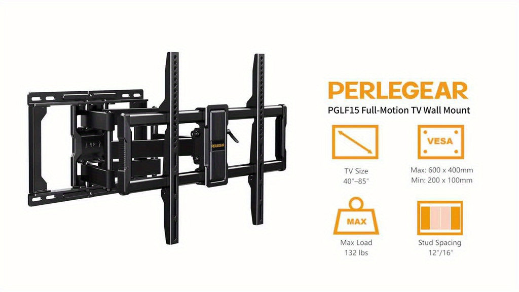 TV Wall Mount with F15 and F11-US Full Motion Options or K1 TV Hanger, Listed 40–86 Inch Screen Range for Compatible Living Room and Home Theater Installations