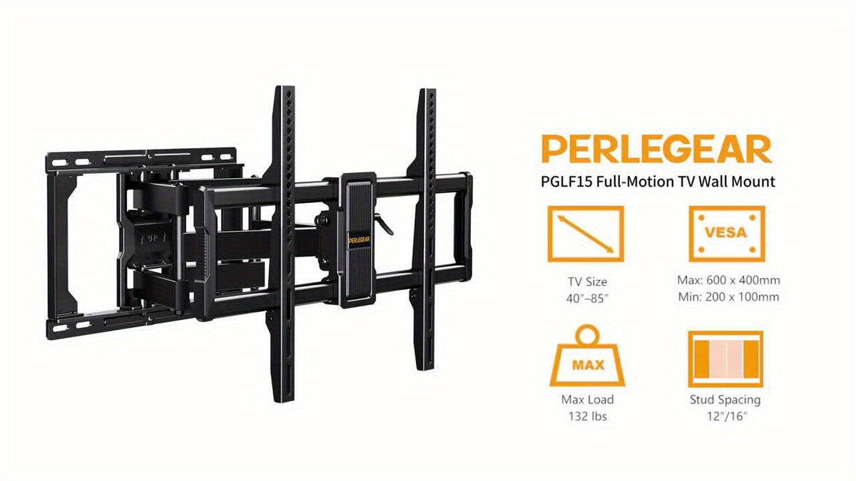 TV Wall Mount with F15 and F11-US Full Motion Options or K1 TV Hanger, Listed 40–86 Inch Screen Range for Compatible Living Room and Home Theater Installations