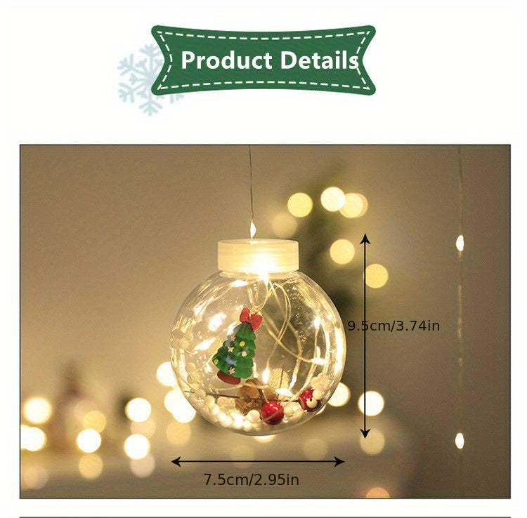 USB Christmas Curtain Lights with 8 Modes, 118.11-Inch Holiday Hanging Decor in Santa Claus, Snowman or Christmas Tree Styles for Seasonal Home Displays