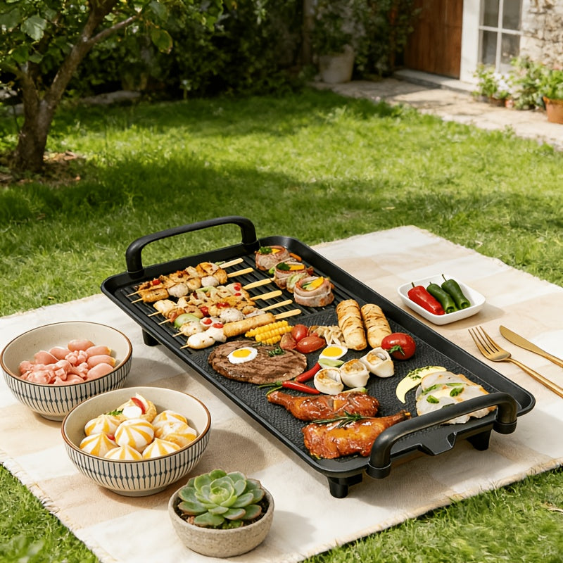 Nonstick Electric Griddle for Home Breakfast Preparation, Listed Black Cooking Appliance with 15.35 x 8.66 or 22.83 x 10.24 Inch Model Options for Everyday Meals