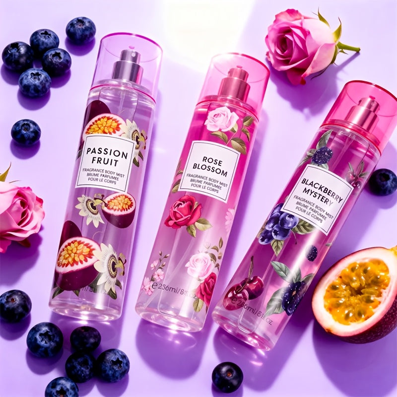 Hair and Body Mist for Women, Listed 8 Fl Oz 236ml Fragrance Spray with Ten Style Choices Including Cucumber Melon, Rose Blossom and Macadamia Vanilla for Daily Routines