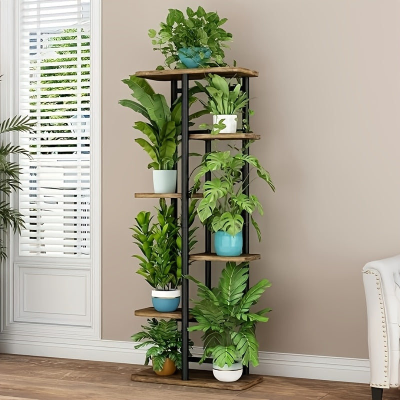 Indoor Plant Shelf for Multiple Plants, Decorative Plant Display Stand for Living Room Corners, Balcony Arrangements and Home Garden Pot Organization