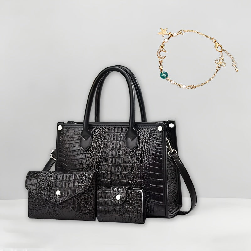 Women's Crossbody Handbag by QUAWUJIE with Shoulder and Tote Styling References, Six Color Choices for Everyday Outfits, Shopping and Casual Outings