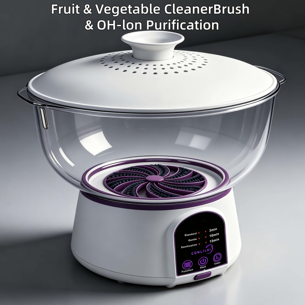 USB Rechargeable Fruit Vegetable Cleaner, Oversized Portable Food Purifier with Multi-Battery Design for Long Endurance, High-Efficient Produce Washer for Home, Picnic and Travel, Stylish Kitchen Gadget, Gift for Mom