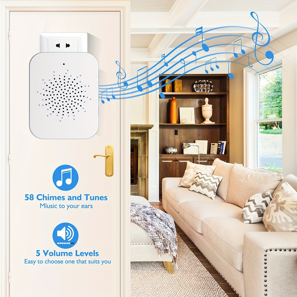 Tuya Smart WiFi Doorbell Camera, Rechargeable Wireless Video Doorbell with Night Vision, Voice Change, Two-Way Calls and Photo Recording for Home Entry
