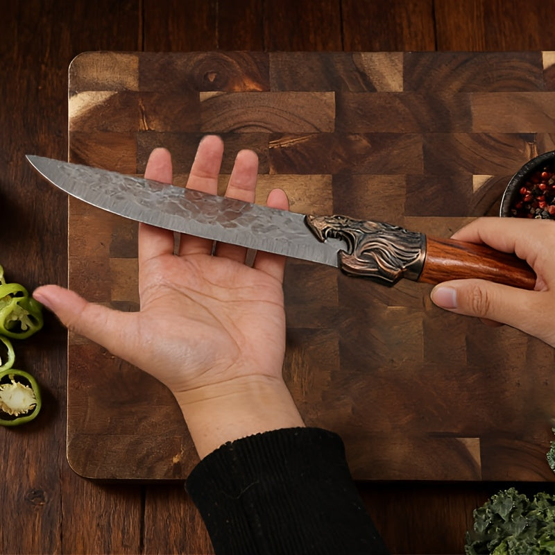 7-Piece Stainless Steel Kitchen Knife Set with Listed Replaceable Blades and Handcrafted Design for Home Cooking, Ingredient Prep and Kitchen Gift Ideas
