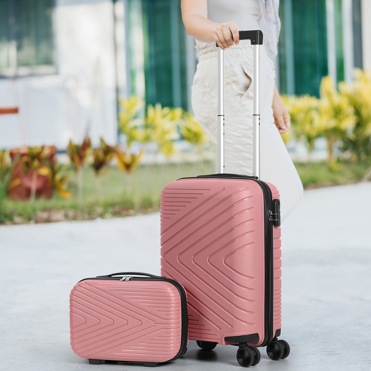 Wheeled Travel Suitcase and Luggage Set Options with Listed 20-Inch Case and Selected 14-Inch Handbag Configurations, Multiple Colors for Work Trips and Vacations