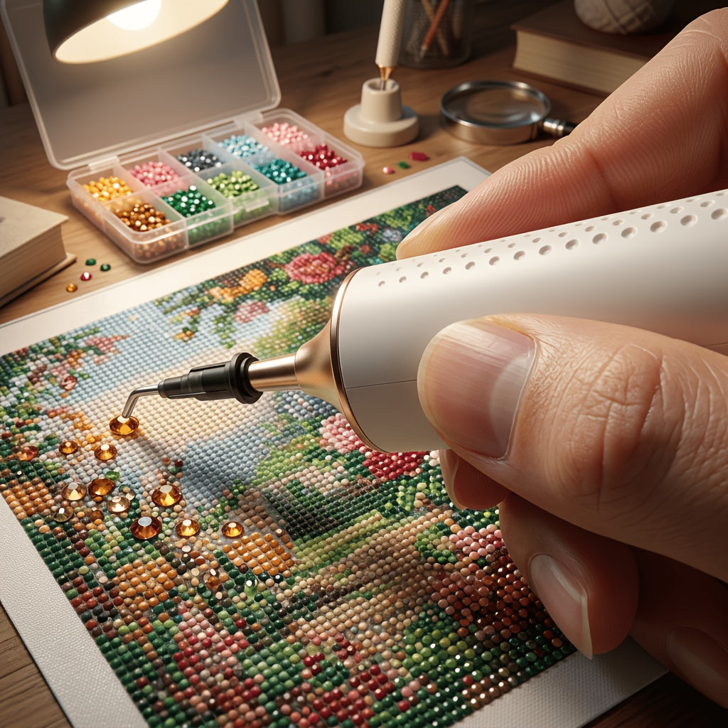 Electric Diamond Painting Pen with Rechargeable Cordless Operation and Listed Wax-Free Adjustable Suction, ED15, ED15 Pink and One-Piece Options for DIY Diamond Art