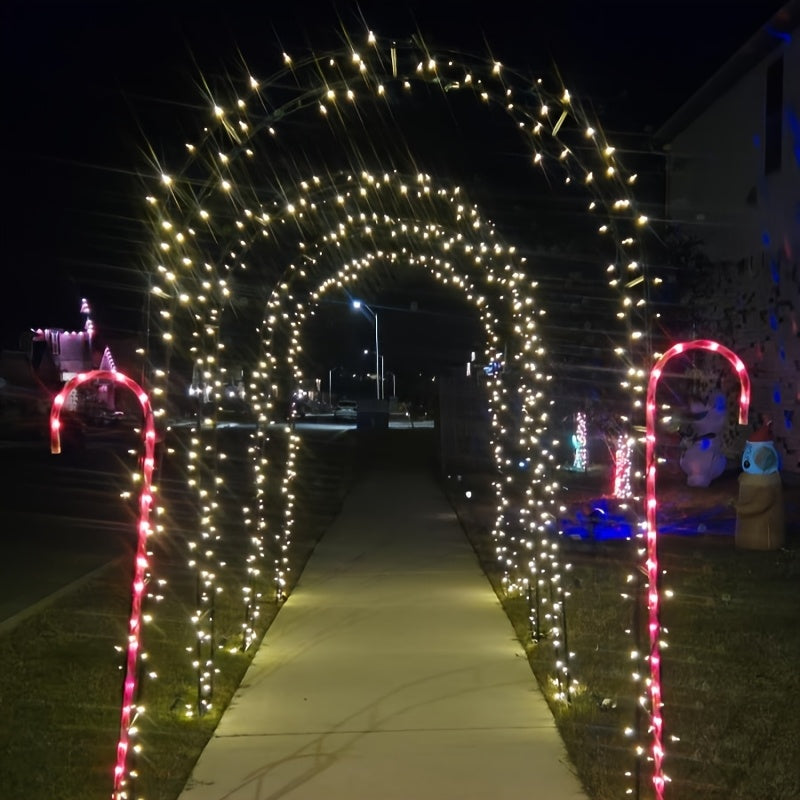 Metal Garden Arch for Climbing Plants and Wedding Decor, Black or White Selections with Base-Labeled Options for Patio and Backyard Trellis Displays
