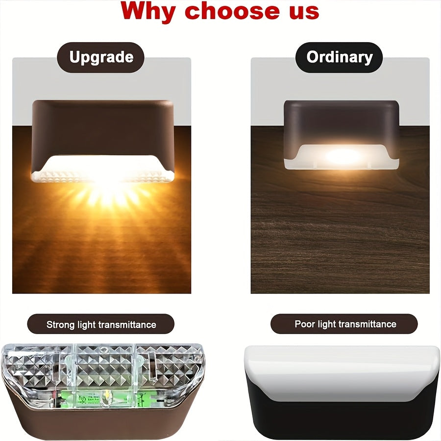 Solar Deck Lights Outdoor 30/20 Pack, Solar Step Lights Warm White LED, IP44 Waterproof Decorative Stair Lighting for Fences, Patio, Courtyards, Terraces, Garden Paths and Landscape