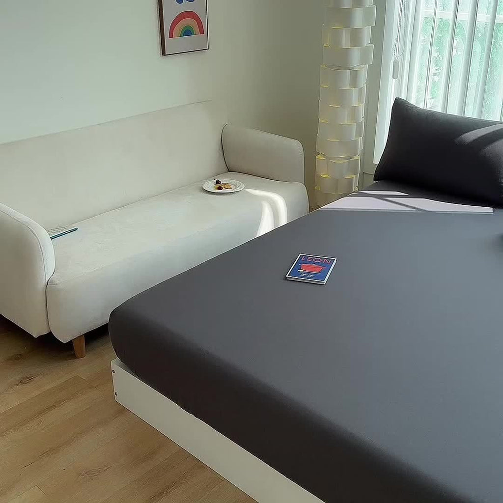 Elastic-Edge Fitted Sheet for Mattresses up to Listed 29cm Height, Single Soft-Feel Bed Sheet with Thirteen Size Labels and Eleven Colors for Home Bedrooms