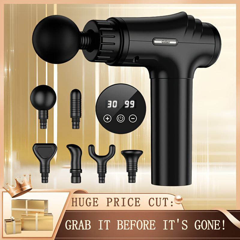 Massage Gun Deep Tissue, 30-Speed Handheld Electric Muscle Massager with 9 Massage Heads, High-Power Percussion Massager for Back, Legs, Arms, Full Body, Post-Workout Recovery, Athlete Gift