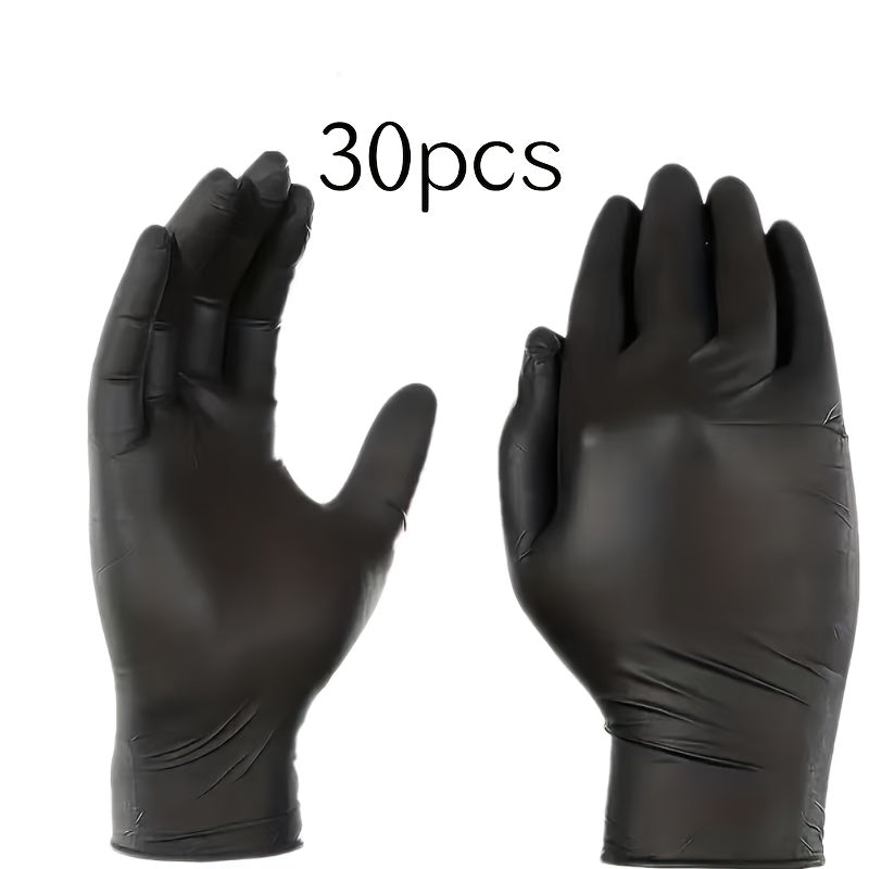 Black Nitrile Cleaning Gloves in a 30-Piece Pack, Lightweight Disposable Household Gloves with S, M, L and XL Options for Kitchen Cleanup and Home Tasks