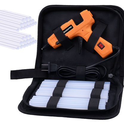 Hot Glue Gun Kit 30W with 30 Glue Sticks, 7 x 150mm Hot Melt Adhesive Tool in Seven Color Options for DIY Crafts, Handmade Decorations and Small Home Repairs