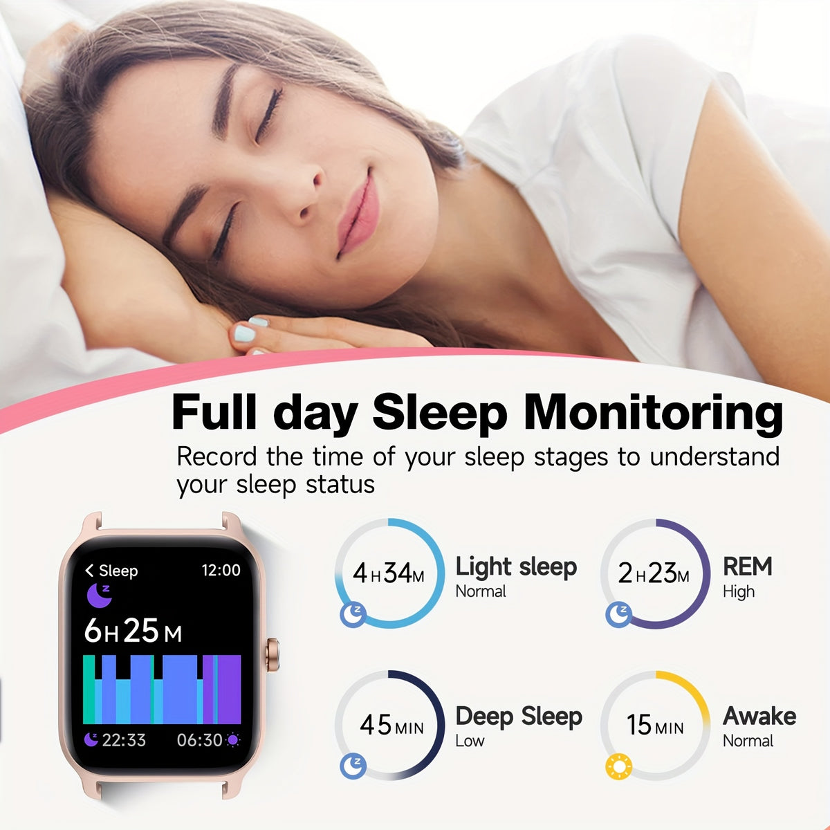 Alexa Smart Watch for Women & Men, 1.8-inch HD Touchscreen Smartwatch with Wireless Calling, 100+ Sports Modes, Fitness & Sleep Tracker, for iPhone Android, Mother's Day Gift