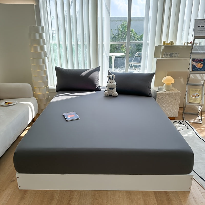 Elastic-Edge Fitted Sheet for Mattresses up to Listed 29cm Height, Single Soft-Feel Bed Sheet with Thirteen Size Labels and Eleven Colors for Home Bedrooms