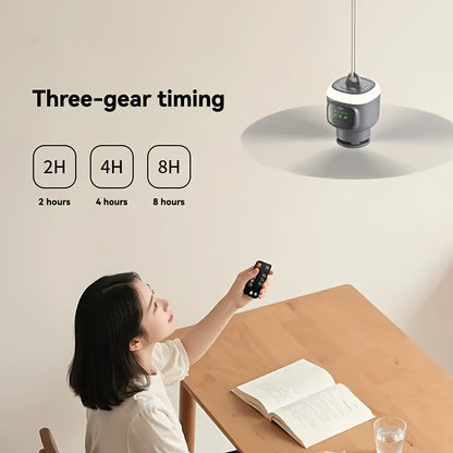 Battery Ceiling Fan with Light and Remote, Grey Gazebo Fan with Four Listed Speeds, 12000mAh Battery Reference and 8-Hour Timer for Compatible Sheltered Setups