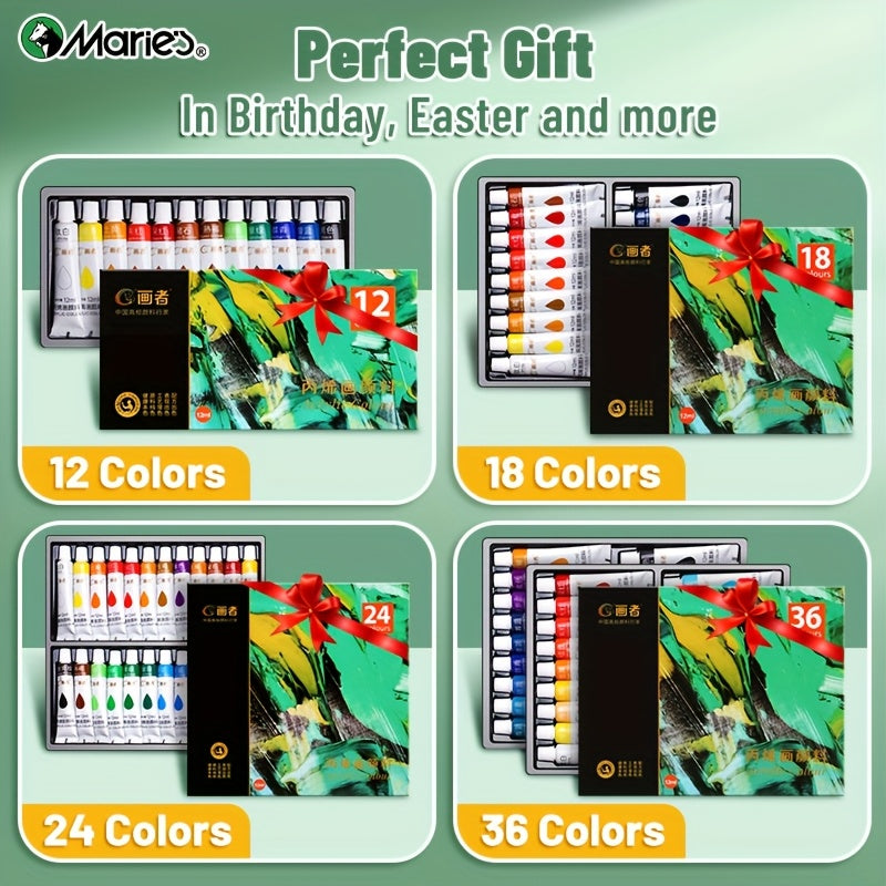 Tube Acrylic Paint Set in 23, 29, 35 or 47-Piece Package Options for Adults and Students, Painting Supplies for Compatible Canvas and Decorative Craft Projects