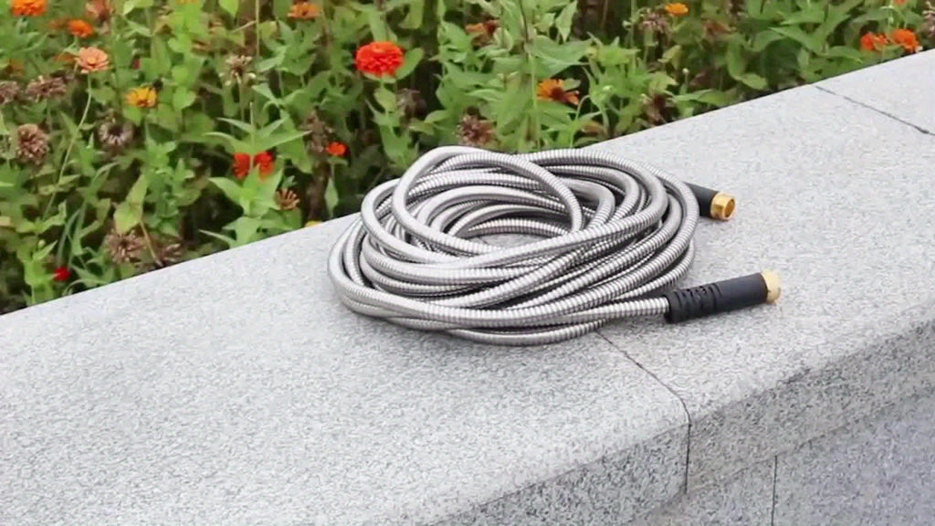 Flexible Garden Watering Hose with 25ft to 150ft Length Labels, Orange or Black Green and Selected Nozzle or Accessory Options for Lawn Care and Car Rinsing