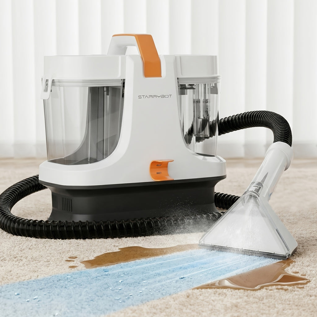 Portable Carpet and Upholstery Cleaner C-AC2501-1 with Listed 500W Power and 30kPa Suction for Compatible Couch Fabrics, Rugs, Stairs and Car Interior Spot Cleaning