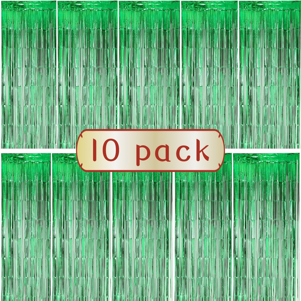 Party Streamers 10-Piece Decoration Set in Purple, Green or White for Birthday Parties, Weddings, Graduation Celebrations and Seasonal Home Event Decor