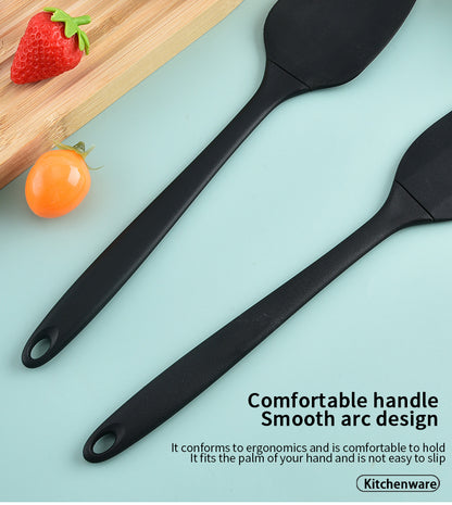 Silicone Baking Utensil Set, Six-Piece Kitchen Tool Selection with Scraper, Spatula and Oil Brush References in Red, Green, Black, Pink or Blue for Cake Preparation