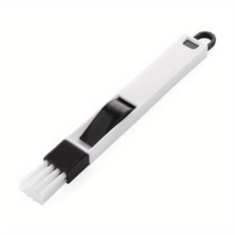 Window Track Cleaning Brush Set with Large and Small Brushes, 2-Piece Detachable Plastic Scrubbers for Door Tracks, Window Sills and Household Gaps