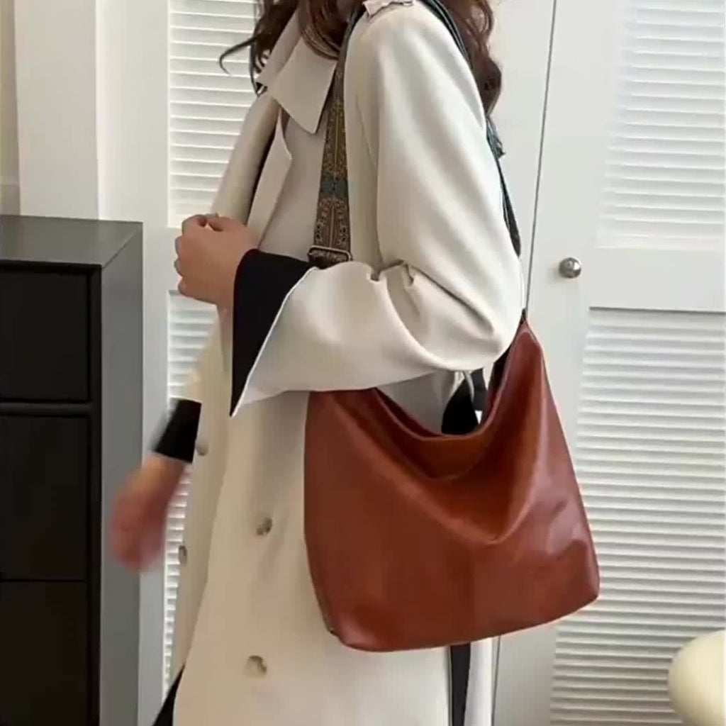 Bohemian Hobo Crossbody Bag for Women with Geometric Strap and Hamsa Hand/Evil Eye Pendant, Large-Capacity Retro Shoulder Handbag in 11 Colors