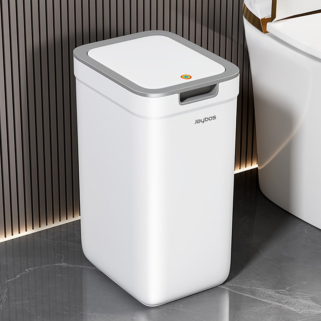 Wall-Mounted Bathroom Trash Can by Joybos in White, Space-Saving Waste Bin for Everyday Bathroom Organization and Off-Floor Waste Collection