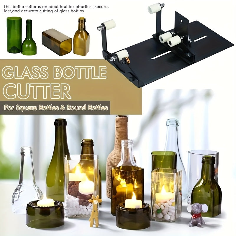 Glass Bottle Cutting Tool Set with Listed 23 Pieces for Compatible Square and Round Wine or Beer Bottles, Adult DIY Upcycling Crafts and Decorative Art Projects
