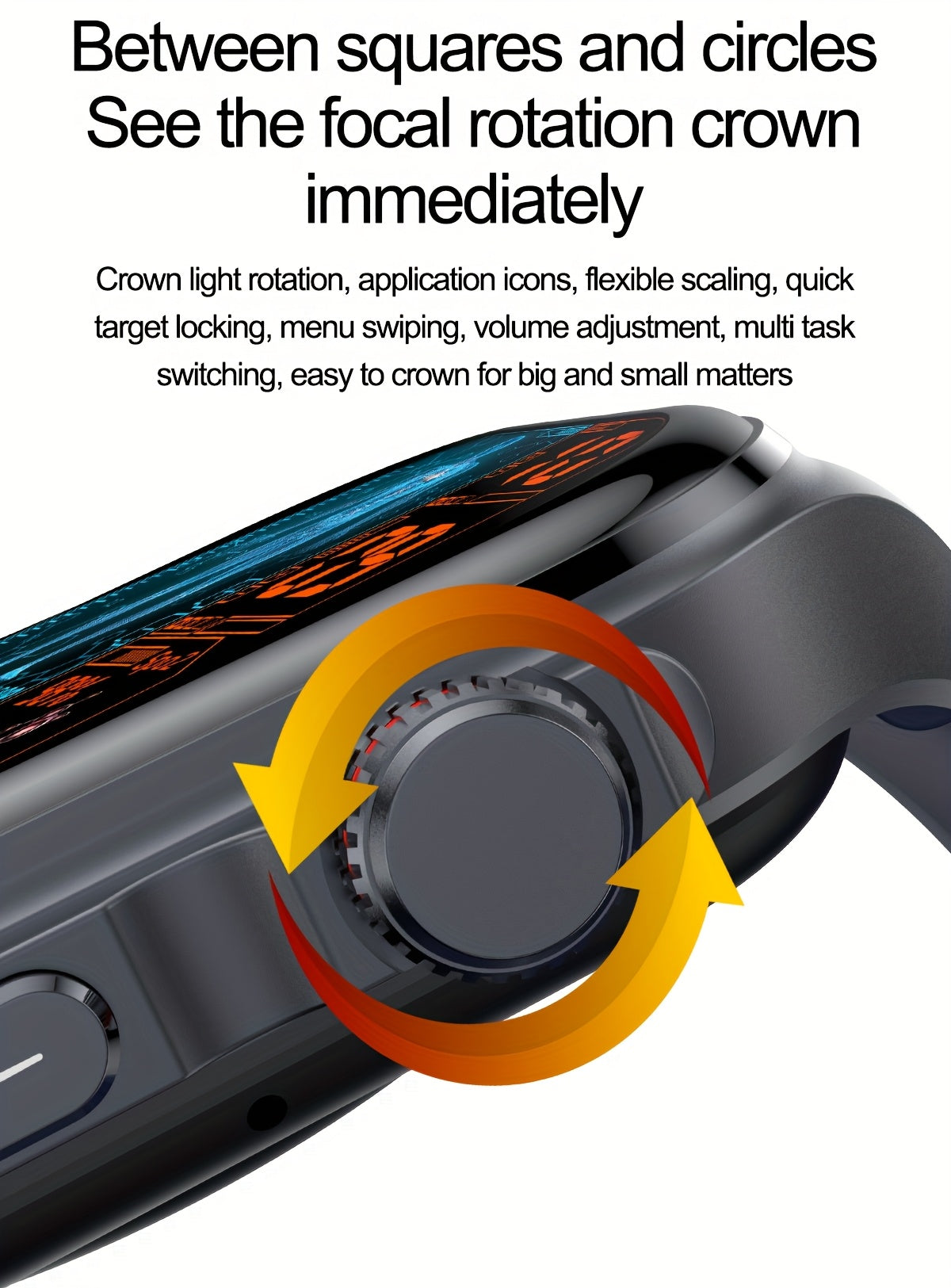 AMOLED Calling Smartwatch for Men and Women, 2.04-Inch Display, 530mAh Battery, NFC and Multi-Sport Modes with Magnetic Charging for iOS Android