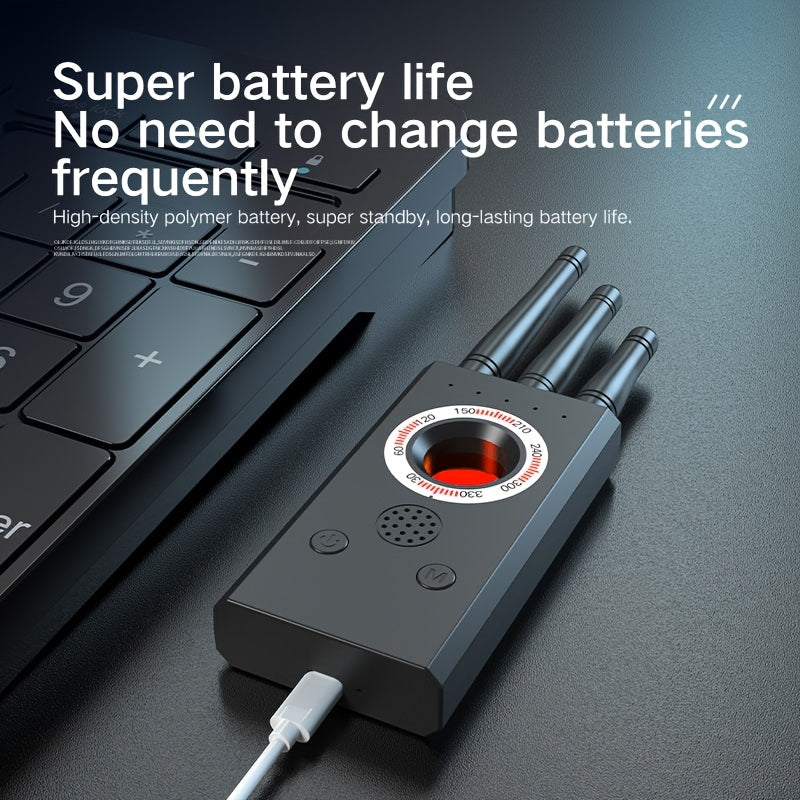 Portable Privacy Scanner T16 with Rechargeable Design, Hidden Camera Detection Device for Personal Travel Checks and Authorized Room Inspections