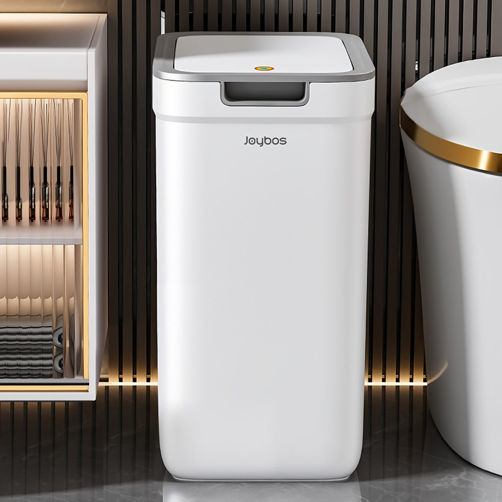 Wall-Mounted Bathroom Trash Can by Joybos in White, Space-Saving Waste Bin for Everyday Bathroom Organization and Off-Floor Waste Collection
