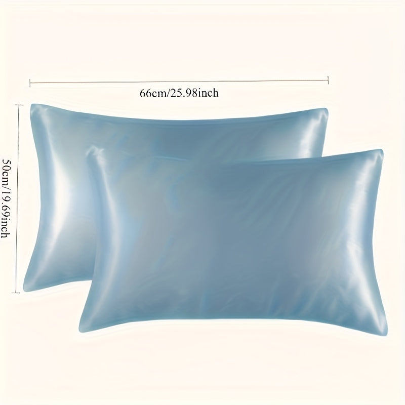 Cooling Pillowcases 2-Pack for Hot Sleepers, Machine-Washable Pillow Covers in Listed 19.69 x 25.98-Inch Standard Size with Five Bedroom Color Options