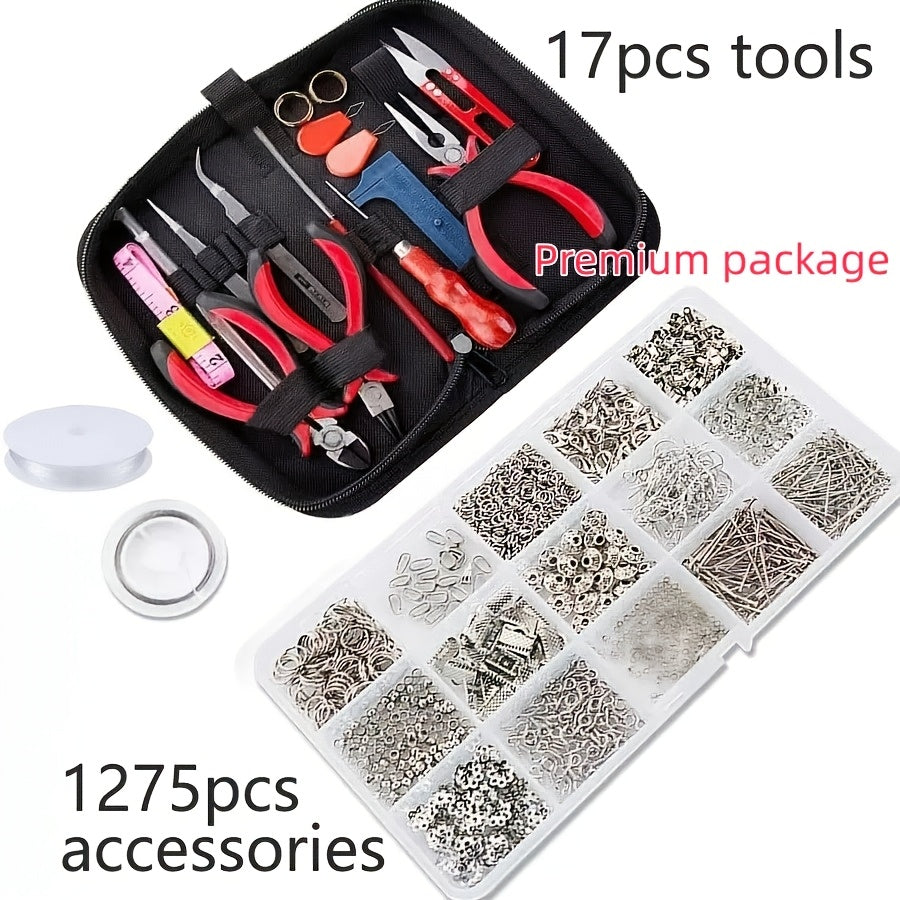Jewelry Repair Kit for DIY Jewelry Making and Small Accessory Projects, Portable Compact Set with Premium Package or Ordinary 19-Piece Options
