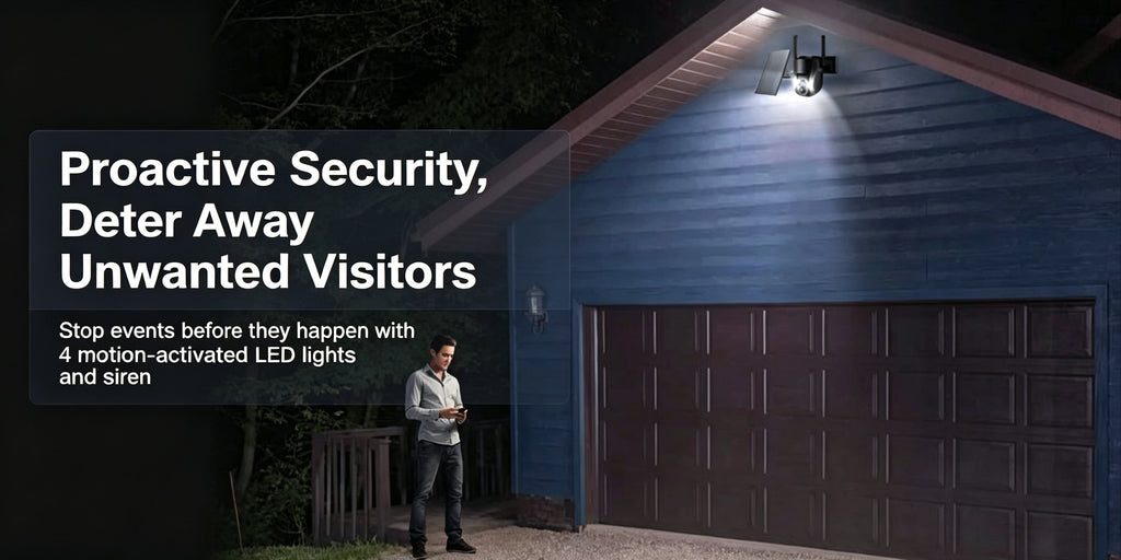 4G LTE Solar Security Camera 5MP with No-WiFi Connectivity, 360° PTZ View, AI Human Tracking, Color Night Vision and Two-Way Audio for Farms and Yards